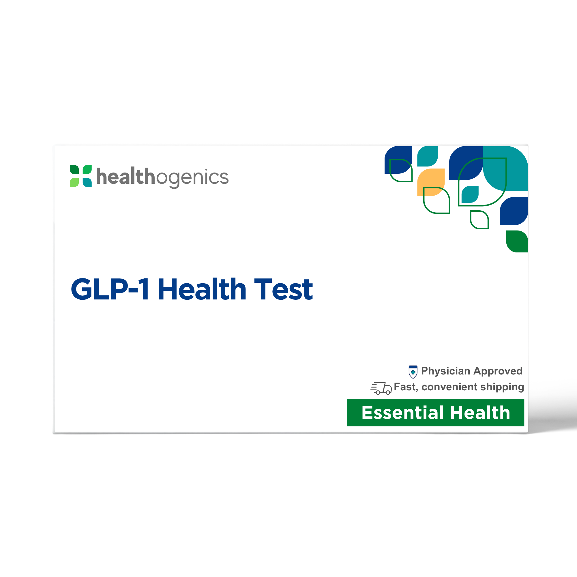 Healthogenics GLP-1 Health Test packaging on a white background