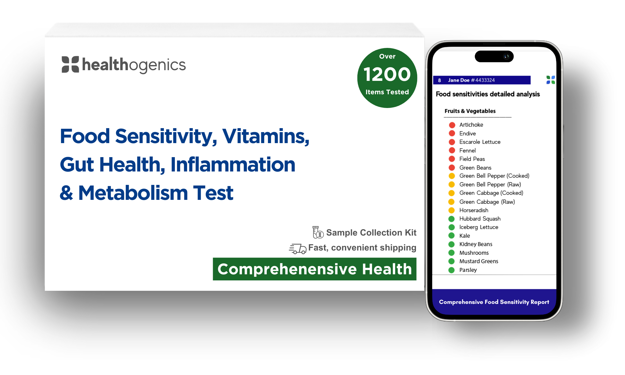 Comprehensive Food Sensitivity, Vitamin, Gut Health, Inflammation & Metabolism Test (1200+ Items Tested)