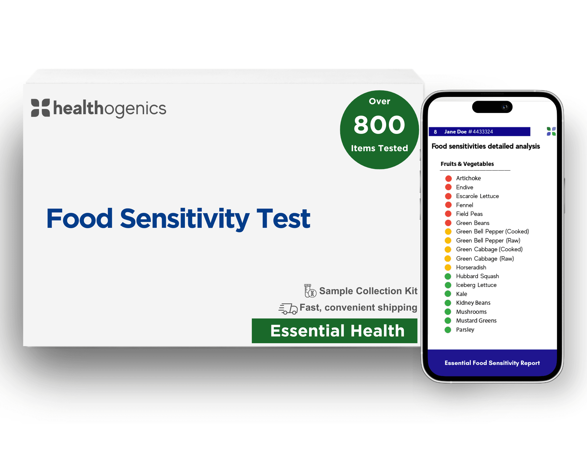 Essential Food Sensitivity Test (800+ Items Tested)