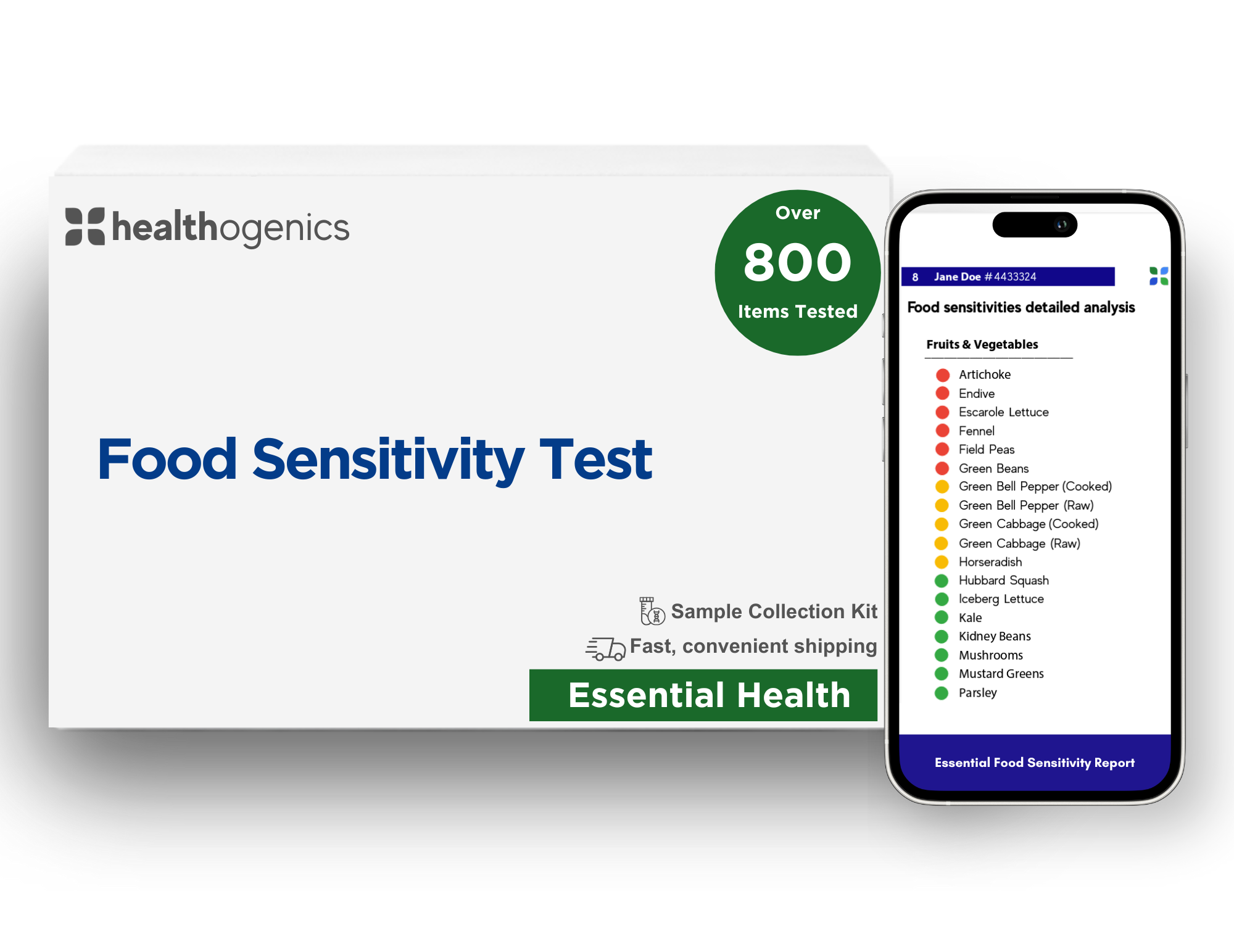 Essential Food Sensitivity Test (800+ Items Tested)