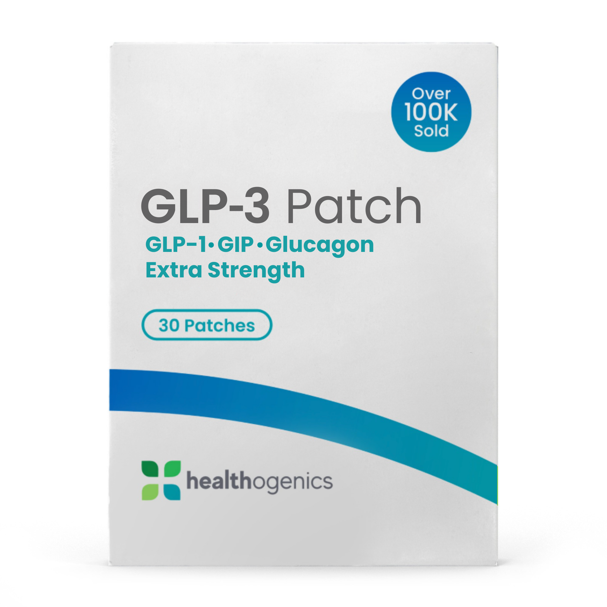 Box of GLP-3 Patch by Healthogenics on a white background