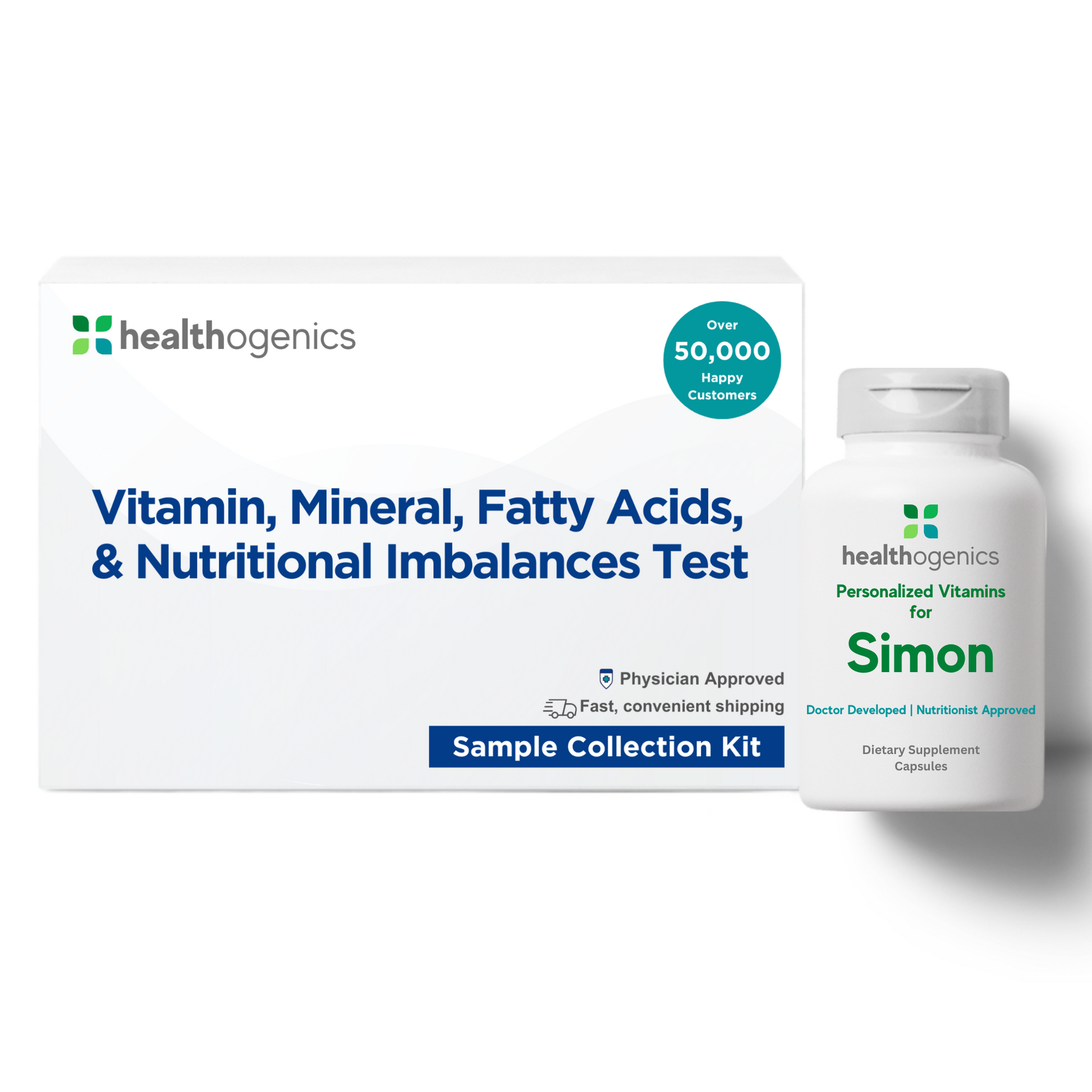 Vitamin, Mineral, Fatty Acids, and Nutritional Imbalances Test + Personalized Vitamins