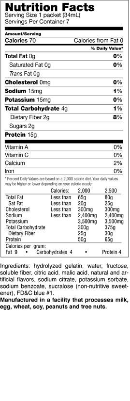 Blue Raspberry Protein Supplement Drink